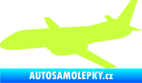 Samolepka Letadlo 004 levá limetová
