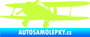 Samolepka Letadlo 006 levá limetová
