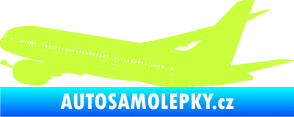 Samolepka Letadlo 009 levá limetová