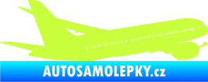 Samolepka Letadlo 009 pravá limetová