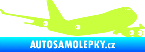 Samolepka Letadlo 012 pravá limetová