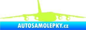 Samolepka Letadlo 015 pravá limetová