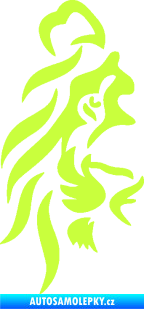 Samolepka Lev 012 levá půlka tváře limetová