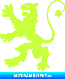 Samolepka Lev heraldika 002 levá limetová