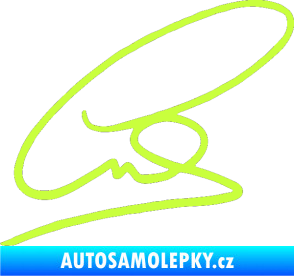 Samolepka Levis Hamilton podpis limetová