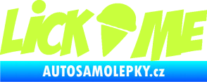 Samolepka Lick me nápis limetová