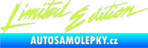 Samolepka Limited edition new 001 v řádce limetová