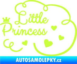 Samolepka Little princess nápis limetová