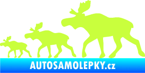 Samolepka Losí rodinka levá limetová