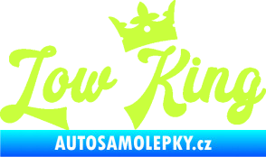 Samolepka Low King 001 nápis král limetová