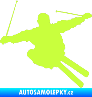 Samolepka Lyžař 001 pravá limetová