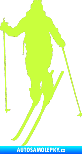 Samolepka Lyžař 004 levá limetová
