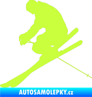 Samolepka Lyžař 005 levá limetová