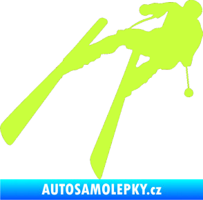 Samolepka Lyžař 007 levá limetová