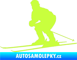 Samolepka Lyžař 009 levá limetová