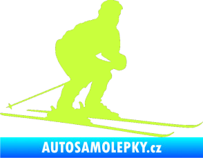 Samolepka Lyžař 009 pravá limetová