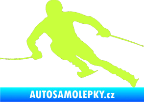 Samolepka Lyžař 012 levá limetová