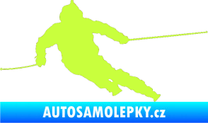 Samolepka Lyžař 015 levá limetová