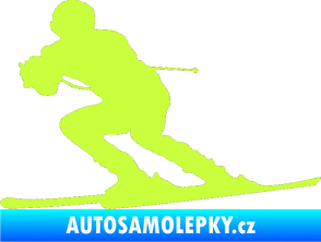 Samolepka Lyžař 017 levá limetová