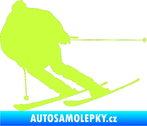 Samolepka Lyžař 019 levá limetová
