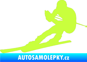 Samolepka Lyžař 022 levá limetová