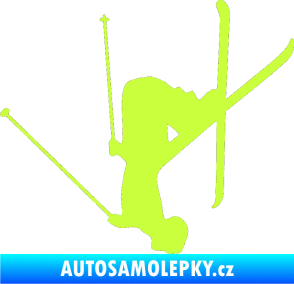 Samolepka Lyžař 023 levá limetová