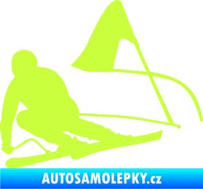 Samolepka Lyžař 025 levá limetová