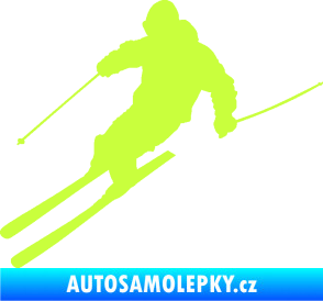 Samolepka Lyžař 027 levá limetová