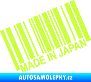 Samolepka Made in Japan 003 čárový kód limetová