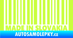 Samolepka Made in Slovakia čárový kód limetová