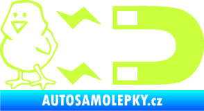Samolepka Magnet na ptáky levá limetová