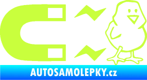 Samolepka Magnet na ptáky pravá limetová