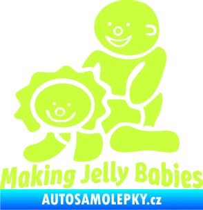 Samolepka Making jelly babies limetová