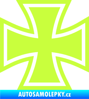Samolepka Maltézský kříž 001 limetová
