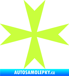 Samolepka Maltézský kříž 002 limetová