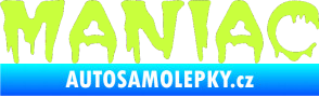 Samolepka Maniac 001 limetová