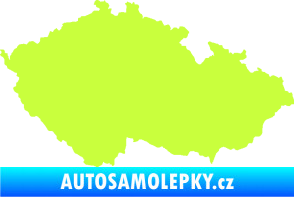 Samolepka Mapa České republiky 001  limetová