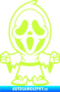 Samolepka Maska 002 pravá vřískot limetová