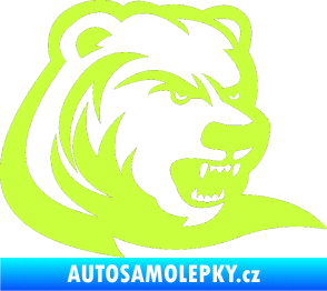 Samolepka Medvěd 001 pravá limetová