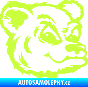 Samolepka Medvěd 011 pravá hlava limetová