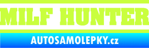 Samolepka Milf hunter nápis limetová