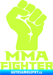 Samolepka MMA Fighter 001 pravá pěst limetová