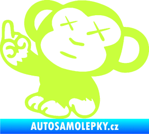 Samolepka Monkey Fuck Off JDM levá limetová
