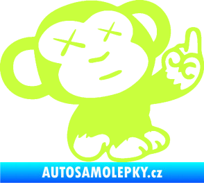 Samolepka Monkey Fuck Off JDM pravá limetová