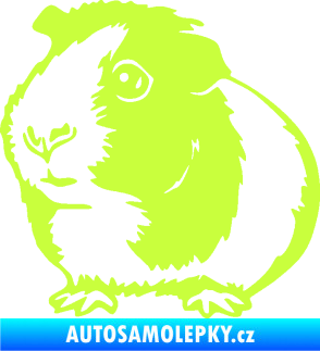 Samolepka Morče 003 levá limetová