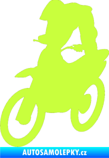 Samolepka Motorka 017 levá motokros freestyle limetová