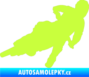 Samolepka Motorka 023 levá motokros limetová