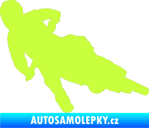 Samolepka Motorka 023 pravá motokros limetová