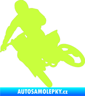 Samolepka Motorka 025 levá motokros limetová