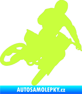 Samolepka Motorka 025 pravá motokros limetová